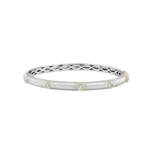 LaViano Fashion 18K White and Yellow Gold Diamond Bracelet