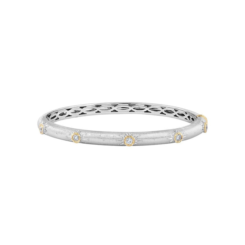LaViano Fashion 18K White and Yellow Gold Diamond Bracelet