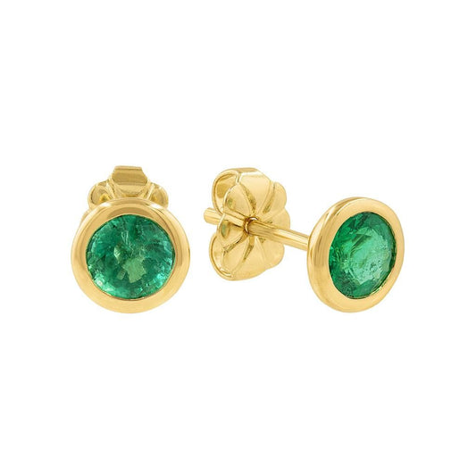 LaViano Fashion 18K Yellow Gold Emerald Earrings