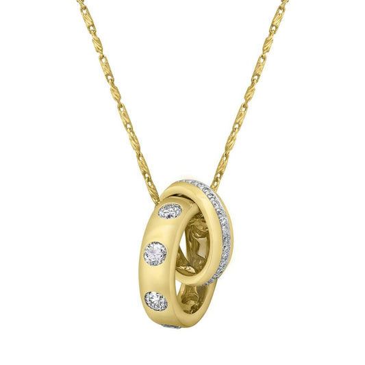 LaViano Fashion 14K Yellow Gold Diamond Pendant