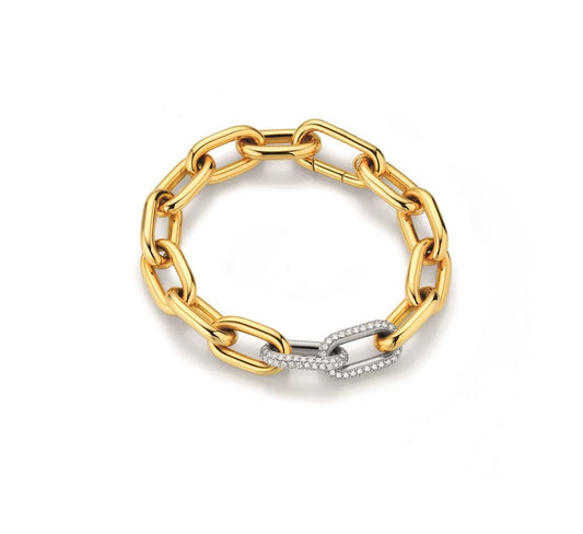 LaVianoFashion 18K Two Tone Diamond Bracelet