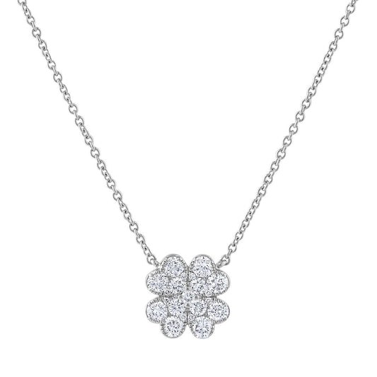 LaViano Fashion 18K White Gold Diamond Necklace