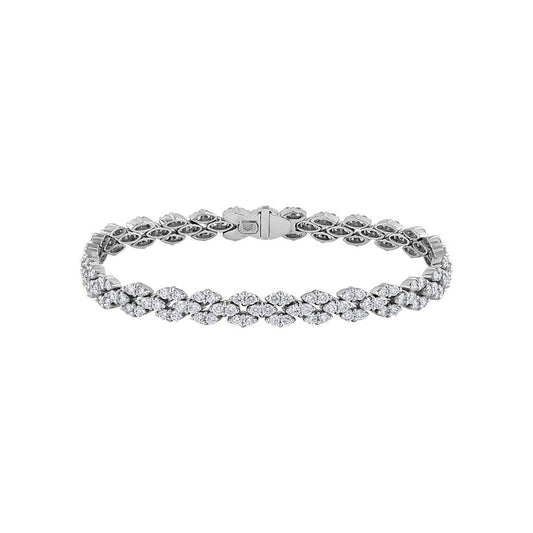 A LINK, INC 18K White Gold Diamond Bracelet