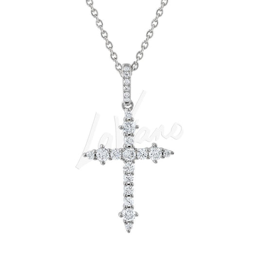 LaViano Fashion 14K White Gold Diamond Cross