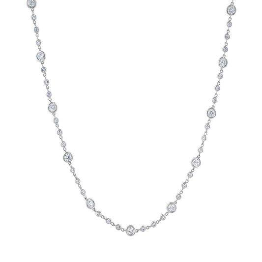 LaViano Fashion 18K White Gold Diamond Necklace