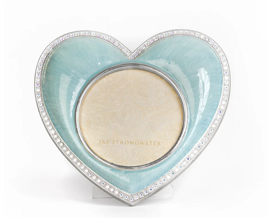 Jay Strongwater Chantal Heart Frame - Pale Blue