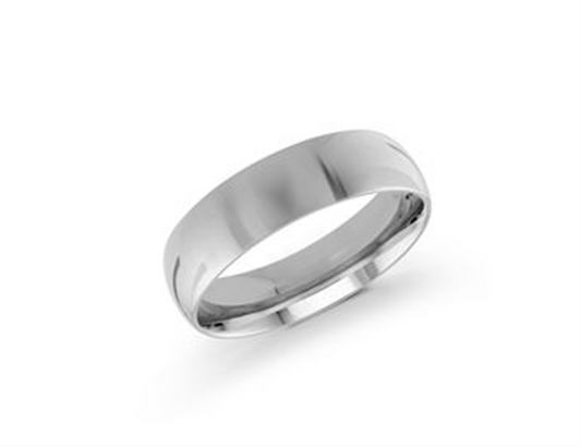 LaViano Fashion Platinum Wedding Band 6MM Size 10