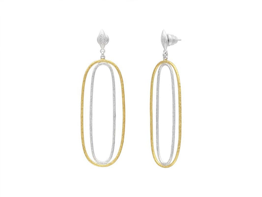 Gurhan Sterling Silver and 24K Yellow Gold Drop Earrings