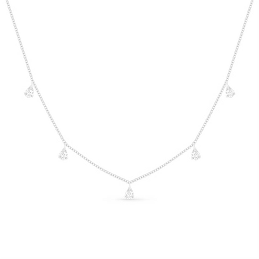 LaViano Fashion 14K White Gold Diamond Necklace