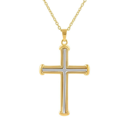 LaViano Fashion 14K Two Tone Cross