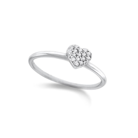 KC Designs 14K White Gold Diamond Heart Ring