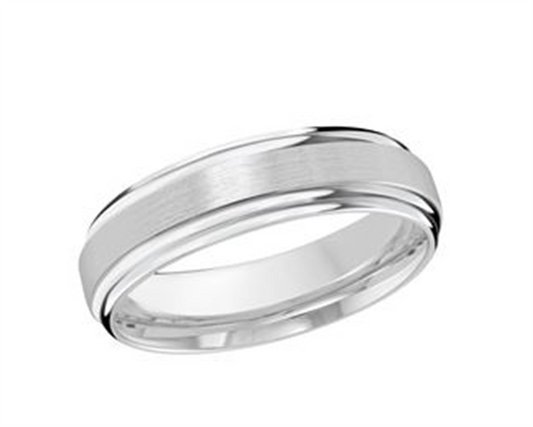 LaViano Fashion 14K White Gold Wedding Band 6MM Size 10