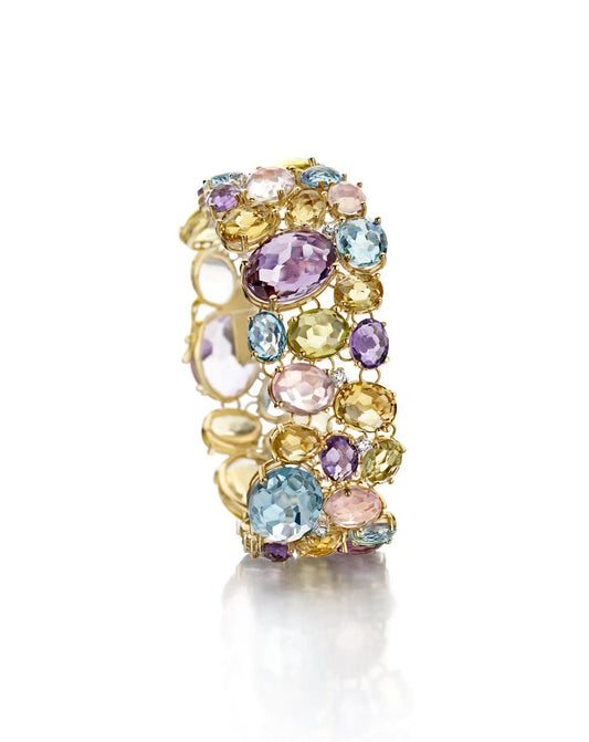 Nanis 18K Yellow Gold Multi- Colored Quartz Bracelet