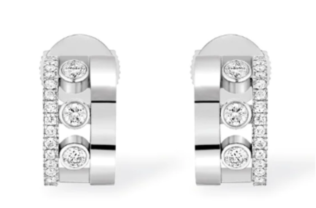 Authentic MESSIKA Platinum Diamond Earrings