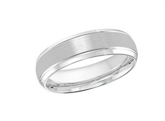 LaViano Fashion 14K White Gold Wedding Band 6MM Size 10