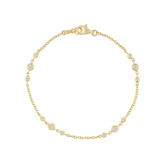 LaViano Fashion 18K Yellow Gold Diamond Bracelet
