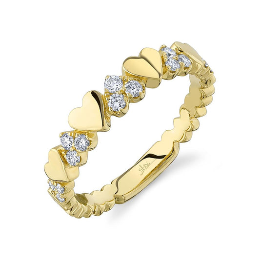 Shy Creation 14K Yellow Gold Diamond Ring
