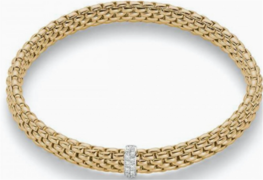 FOPE 18K Yellow Gold Bracelet Diamonds
