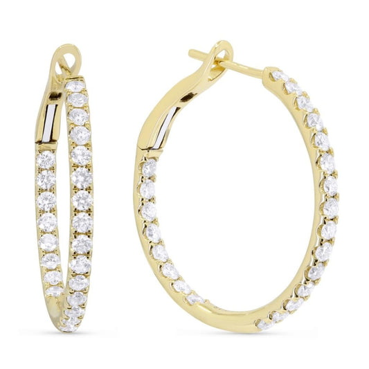 LaViano Fashion 14K Yellow Gold Diamond Earrings