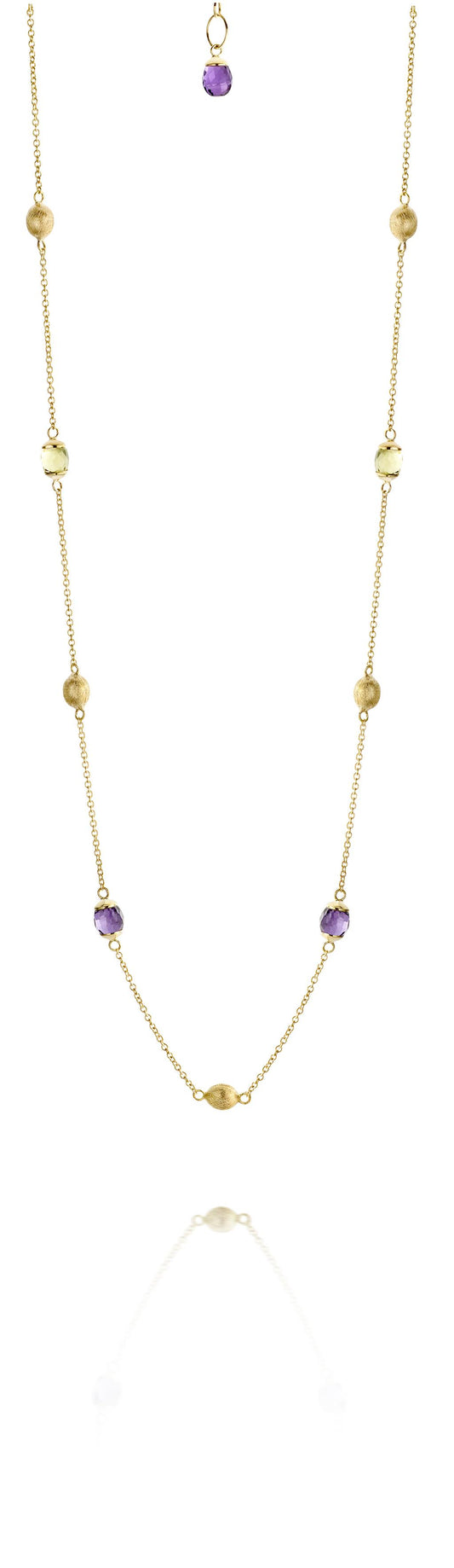 Nanis 18K Yellow Gold Multi- Colored Quartz Necklace