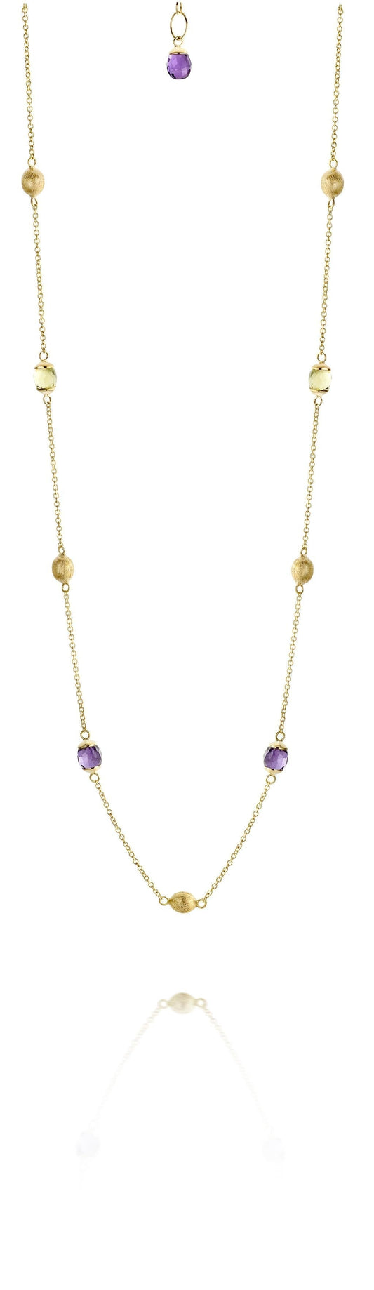 Nanis 18K Yellow Gold Multi- Colored Quartz Necklace