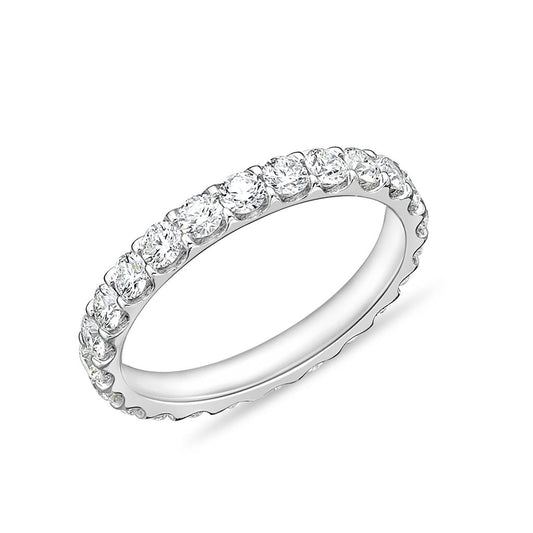 LaViano Fashion Platinum Diamond Eternity Wedding Band
