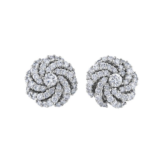A LINK, INC 18K White Gold Diamond Earrings