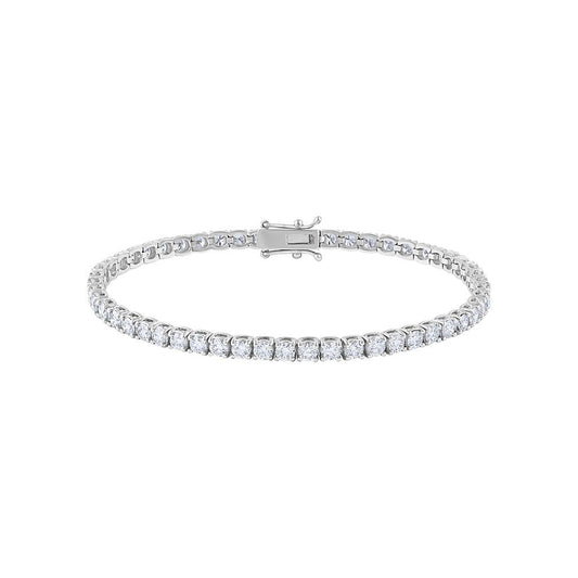 LaViano Fashion 14K White Gold Diamond Tennis Bracelet