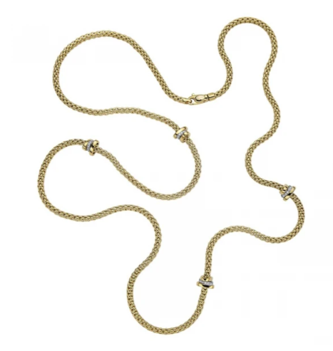 FOPE 18K Two Tone Diamond Necklace