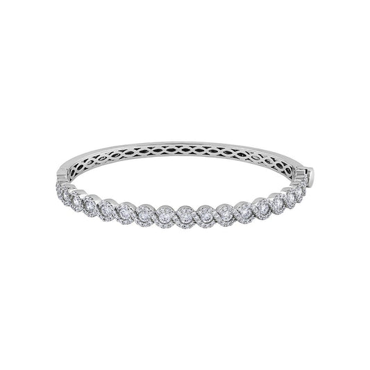 LaViano Fashion 14K White Gold Diamond Bracelet