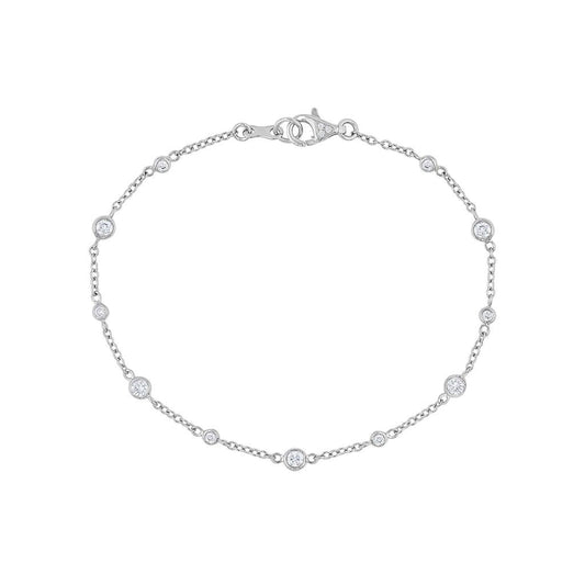 LaViano Fashion 18K White Gold Diamond Bracelet