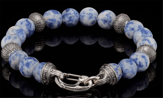 William Henry Sterling Silver Sodalite Bracelet Beach Comber