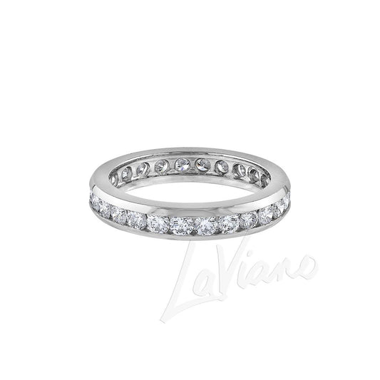 LaViano Fashion Platinum Diamond Eternity Wedding Band