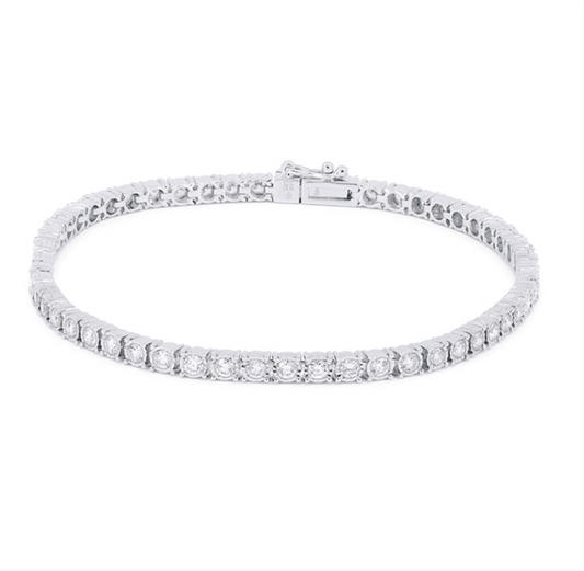 LaViano Fashion 14K White Gold Diamond Bracelet