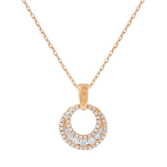 Frederic Sage 14K Rose Gold Small Diamond Pendant