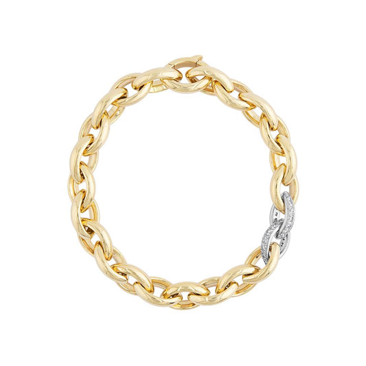 LaViano Fashion 18K Yellow Gold Link Bracelet