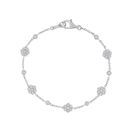 LaViano Fashion 18K White Gold Diamond Bracelet