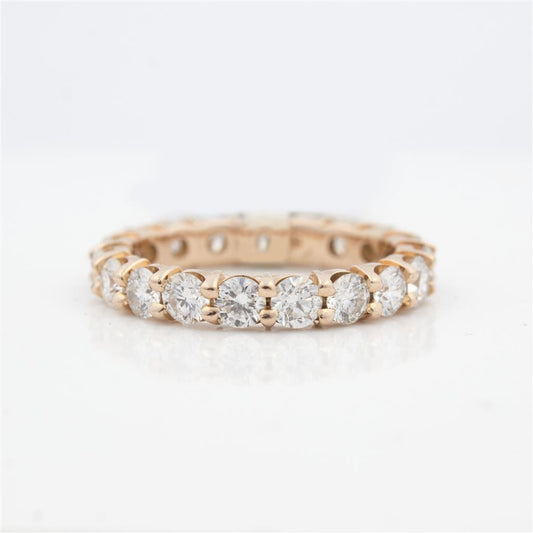 LaViano Fashion 14K Rose Gold Diamond Eternity Wedding Band