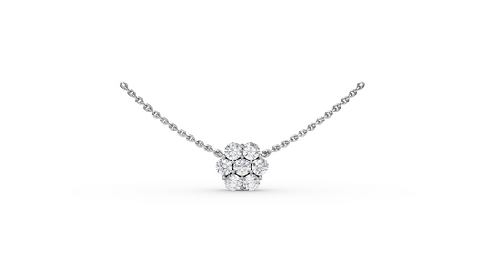 LaViano Fashion 14K White Gold Diamond Necklace