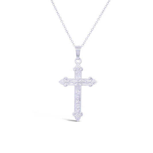 LaViano Fashion 14K White Gold Cross