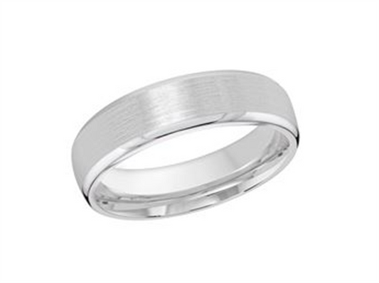 LaViano Fashion 14K White Gold Wedding Band 6MM Size 10