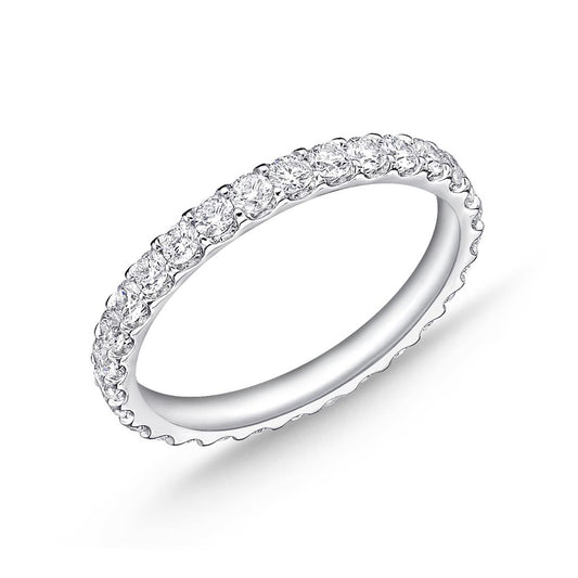 LaViano Fashion Platinum Diamond Eternity Wedding Band