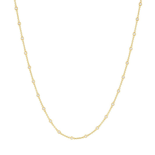 LaViano Fashion 18K Yellow Gold Diamond Necklace