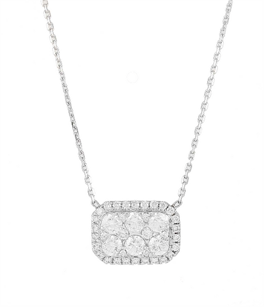 Frederic Sage 18K White Gold Diamond Necklace
