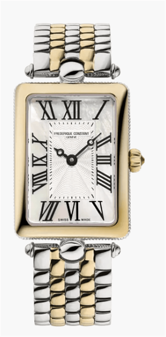 FC-200MPW2AC3B Frederique Constant - Classics Art Deco Carree Steel & Gold Tone 20mm on bracelet with MOP Dial