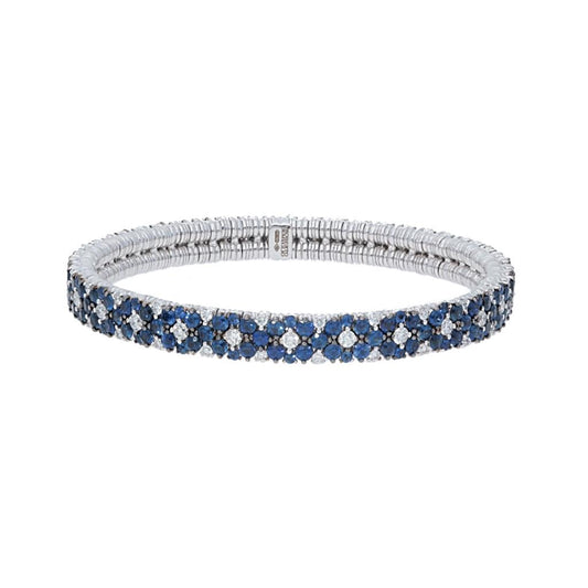 Roberto Demeglio 18K White Gold Sapphire and Diamond Bracelet