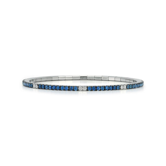 Extensibles 18K White Gold Sapphire and Diamond Bracelet