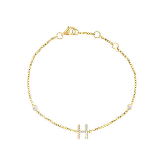 LaViano Fashion 14K Yellow Gold Diamond Bracelet
