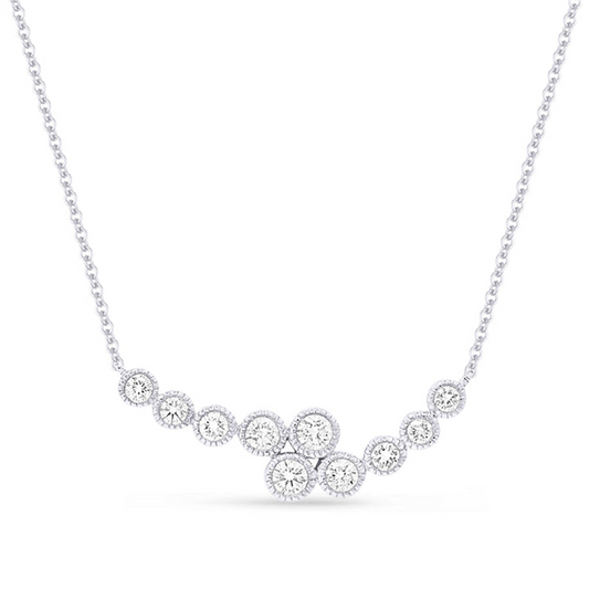 LaViano Fashion 14K White Gold Diamond Necklace