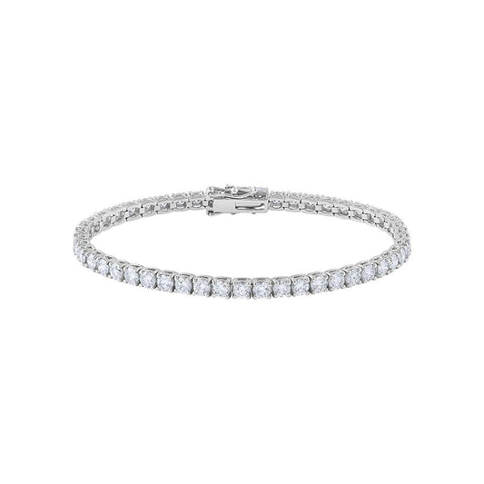 LaViano Fashion 18K White Gold Diamond Tennis Bracelet